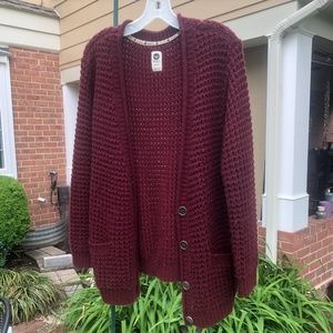 PacSun Burgundy Cardigan